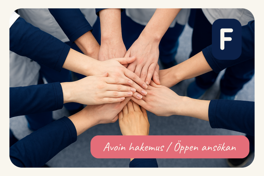 Avoin hakemus / Öppen ansökan